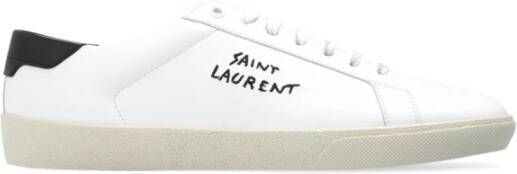 Saint Laurent Witte Sneakers met Swen Inscriptie White Heren