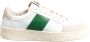 Saint Sneakers Witte Leren Sneakers met Groene Band White Heren - Thumbnail 1