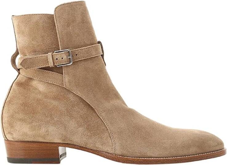 Saint Laurent Stijlvolle Enkellaarsjes met Gespsluiting