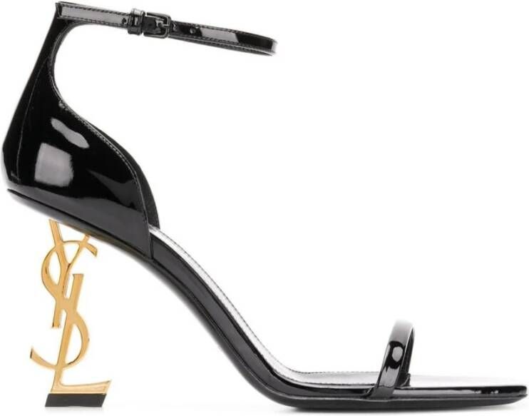 Saint Laurent Stijlvolle Opyum Hoge Hak Sandalen Zwart Dames