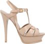Saint Laurent Stiletto Heel Plateau Sandalen met Enkelband - Thumbnail 1