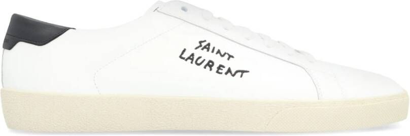 Saint Laurent Court Classic Sl 06 Embroidered Sneakers White Heren