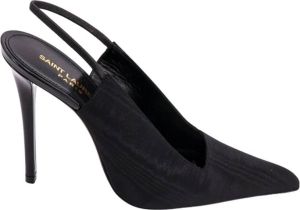 Saint Laurent Stoffen Stiletto Hakken Gemaakt in Italië Zwart Dames