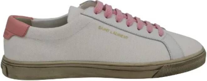 Saint Laurent Vintage Pre-owned Canvas sneakers White Dames