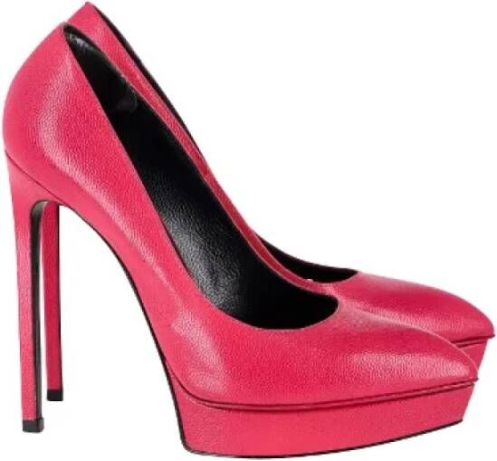 Saint Laurent Vintage Pre-owned Leather heels Pink Dames