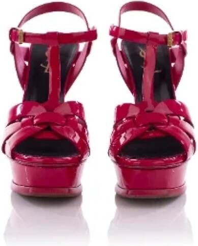 Saint Laurent Vintage Pre-owned Leather sandals Pink Dames