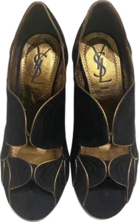 Saint Laurent Vintage Pre-owned Leather sandals Yellow Dames