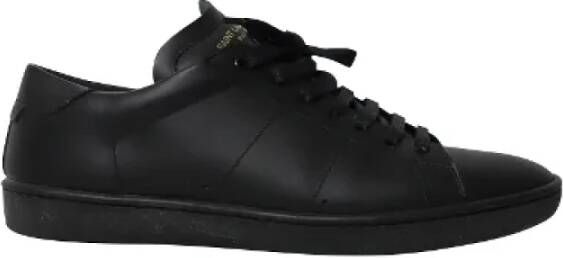 Saint Laurent Vintage Pre-owned Leather sneakers Black Dames