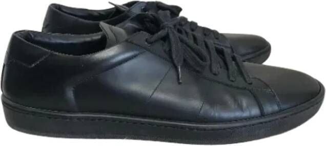 Saint Laurent Vintage Pre-owned Leather sneakers Black Heren