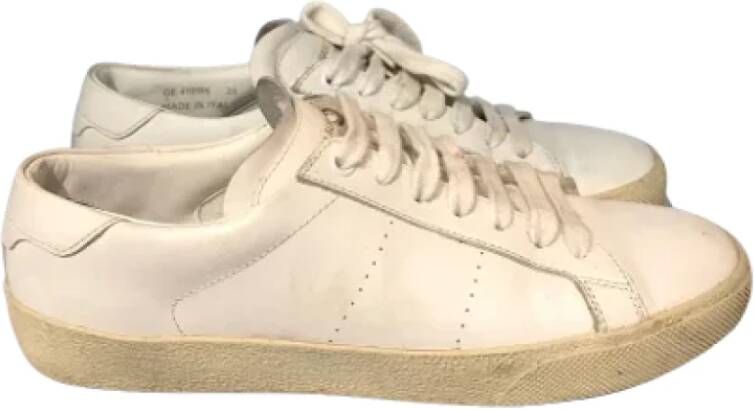 Saint Laurent Vintage Pre-owned Leather sneakers White Dames
