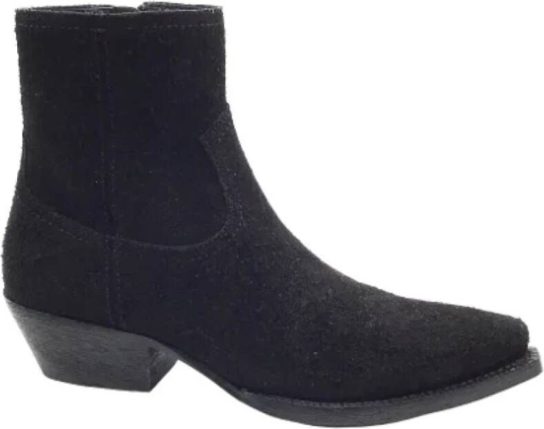 Saint Laurent Vintage Pre-owned Suede boots Black Dames