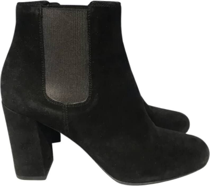 Saint Laurent Vintage Pre-owned Suede boots Black Dames