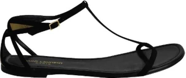 Saint Laurent Vintage Pre-owned Suede sandals Black Dames