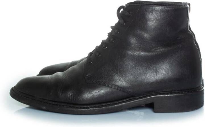 Saint Laurent Vintage Tweedehands leren enkellaarzen
