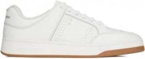 Saint Laurent Witte lage sneakers van kalfsleer Wit Heren