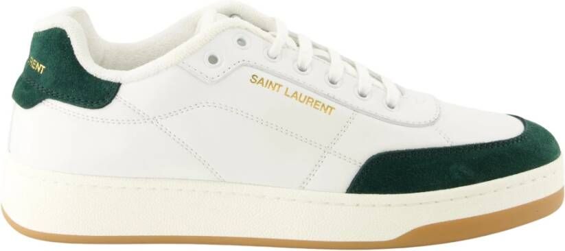 Saint Laurent Witte Leren Bicolor Sneakers Sl 61
