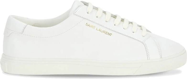 Saint Laurent Witte Leren Sneakers Aw23 White Dames