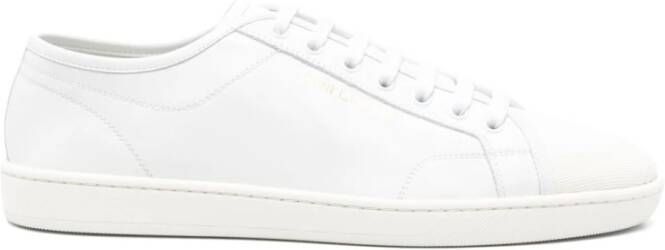 Saint Laurent Witte Veterschoenen met Logo Print