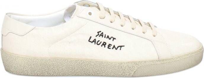 Saint Laurent Witte Veterschoenen Sneakers Aw23 White Heren