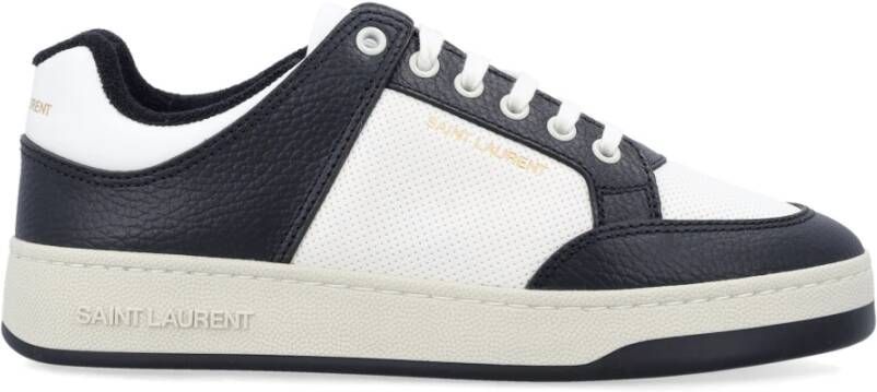 Saint Laurent Witte Zwarte Sneakers Sl 61 Woman's Stijl