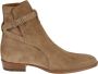 Saint Laurent Leren Jodhpur laarzen met gespsluiting Beige Dames - Thumbnail 3