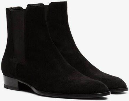 Saint Laurent Verhoog je stijl met Chelsea Boots van kalfsleer Zwart Heren