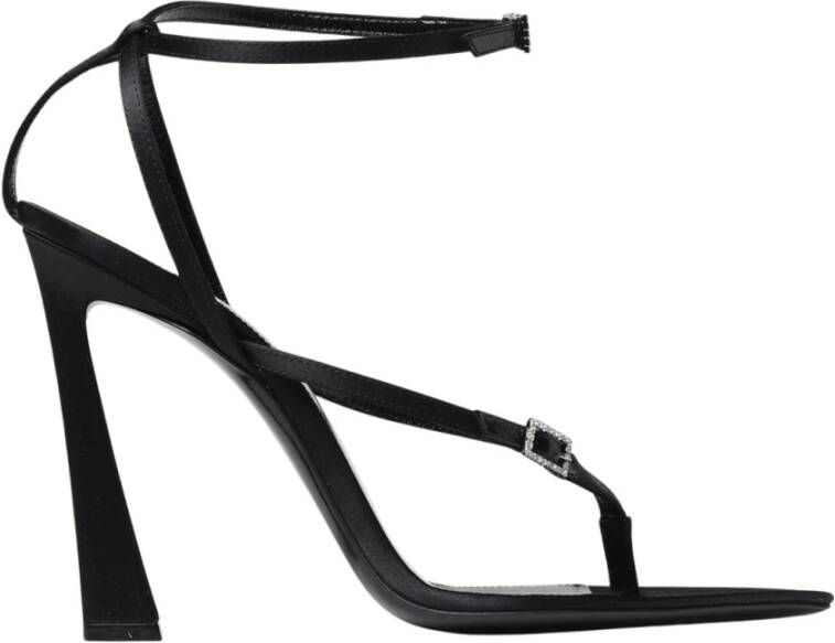 Saint Laurent Zijden Sandalen met Hoge Hak