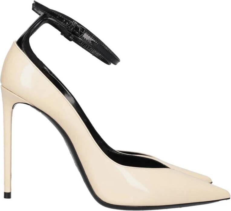 Saint Laurent Zoe Leren Pumps White Dames