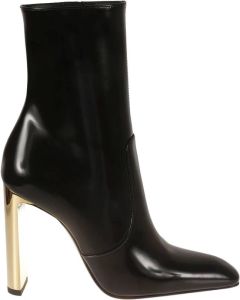 Saint Laurent Zwarte Auteuil 105 Bootie Zwart Dames