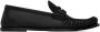Saint Laurent Zwarte Cassandre Loafers Handgestikt Leer - Thumbnail 1