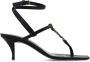 Saint Laurent Zwarte hak sandalen voor vrouwen - Thumbnail 1