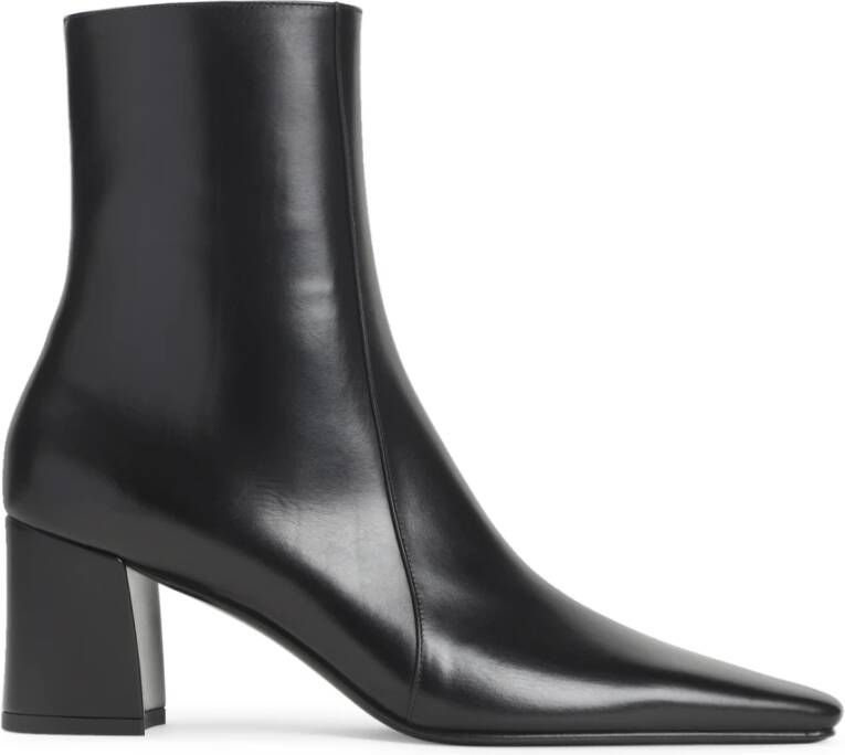 Saint Laurent Zwarte Kalfsleren Rainer Laarzen