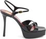 Saint Laurent Zwarte Lakleren Sandalen - Thumbnail 1