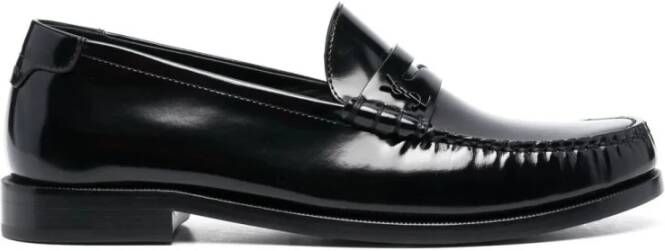 Saint Laurent Zwarte Leren Enkellaarzen
