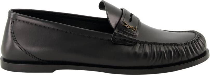 Saint Laurent Zwarte leren heren loafers