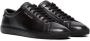 Saint Laurent Zwarte Lage Vetersneakers met Gouden Logo Black Heren - Thumbnail 1