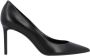 Saint Laurent Zwarte Leren Pumps met Puntige Neus - Thumbnail 1