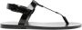 Saint Laurent Zwarte Leren Sandalen Black Heren - Thumbnail 1