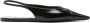 Saint Laurent Zwarte Leren Slingback Platte Schoenen - Thumbnail 1