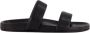 Saint Laurent Zwarte leren slippers - Thumbnail 1