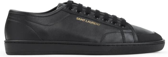 Saint Laurent Zwarte Leren Sneakers voor Mannen