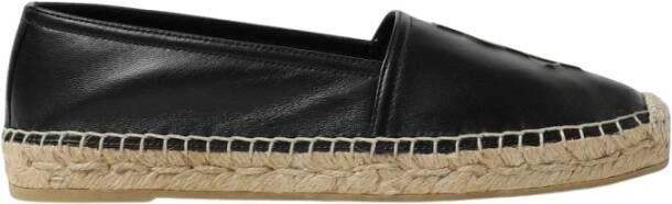 Saint Laurent Zwarte Logo Espadrille Casual Ballerina`s
