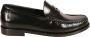Saint Laurent Zwarte platte loafer schoenen Black Dames - Thumbnail 1