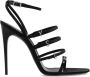 Saint Laurent Zwarte Strass Sandalen met YSL Initialen Black Dames - Thumbnail 7