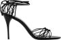 Saint Laurent Zwarte Stiletto Sandalen met Vetersluiting - Thumbnail 1