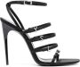 Saint Laurent Zwarte Strass Sandalen met YSL Initialen Black Dames - Thumbnail 1