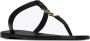 Saint Laurent Zwarte T-Strap Sandalen met Metalen Cassandre Decoratie Black Heren - Thumbnail 1
