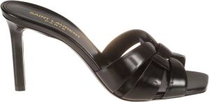 Saint Laurent Zwarte Tribute 85 Mule Sandalen Zwart Dames