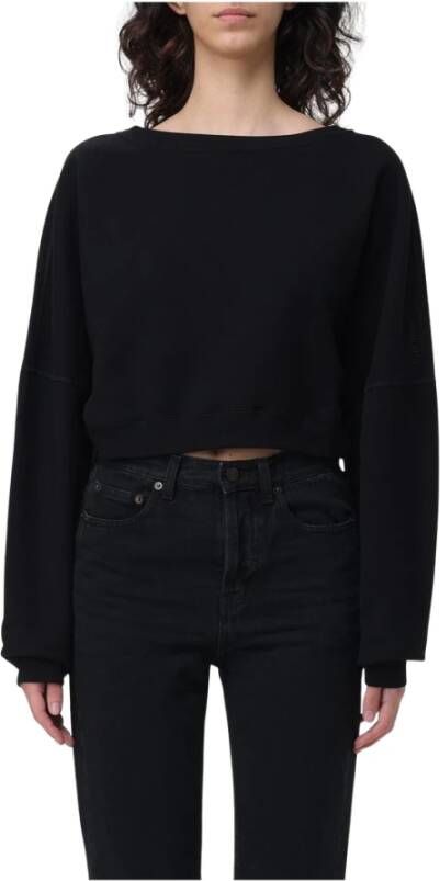 Saint Laurent Zwarte trui met boothals