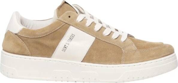 Saint Sneakers Beige Leren Sneakers voor Heren Beige Heren